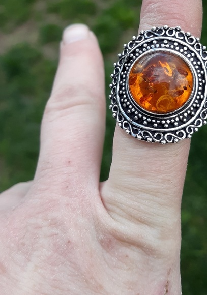 New Amber 925 Silver Ring. - Picture 5 of 7